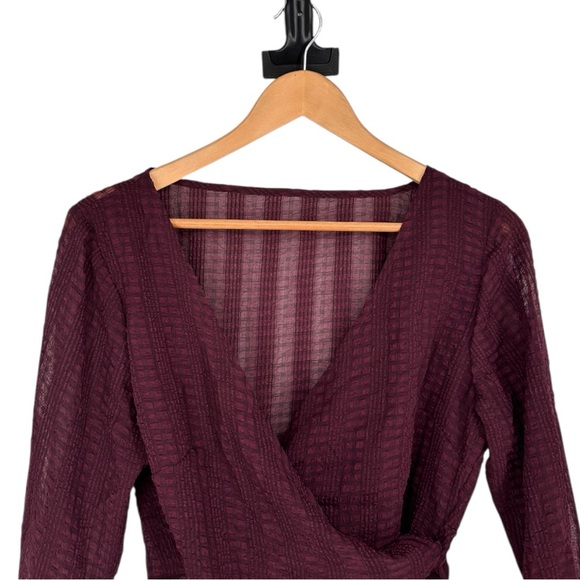 Disturbia Deep Purple Wrap Blouse - Picture 5 of 13